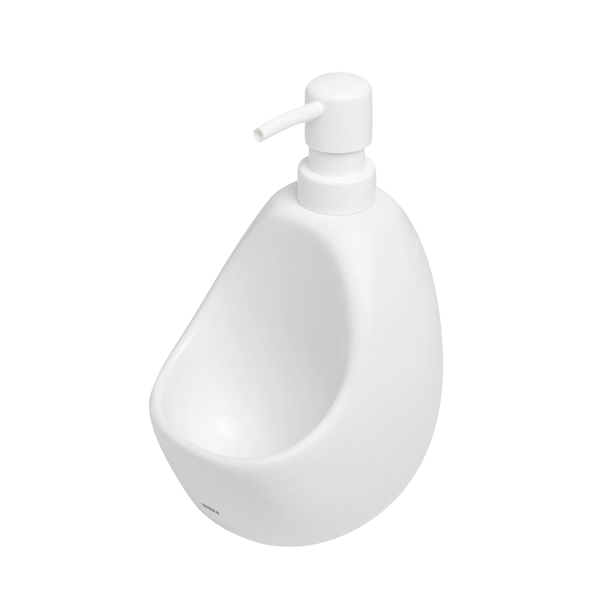 Umbra Joey Kitchen Soap Pump with Scrub - White