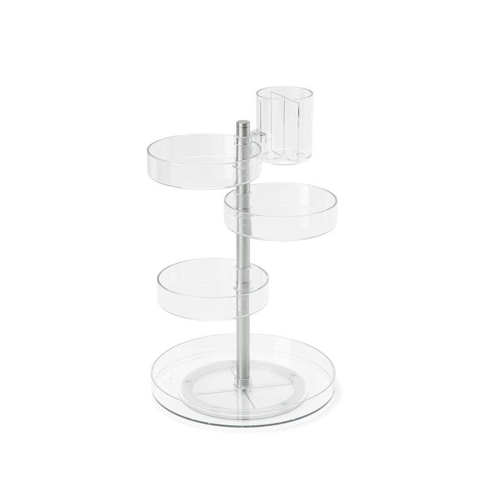 Umbra Pirouette Cosmetics Organiser - Clear Nickel