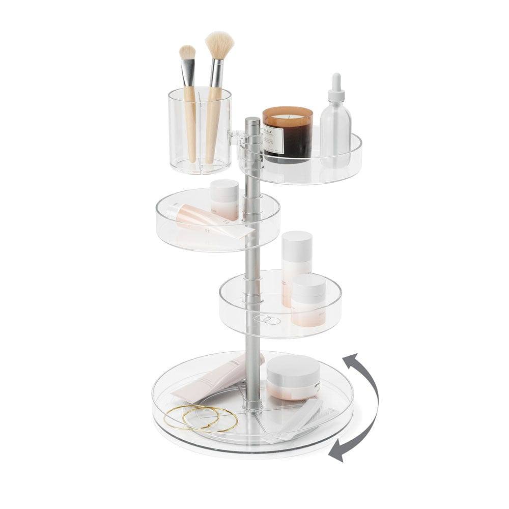 Umbra Pirouette Cosmetics Organiser - Clear Nickel