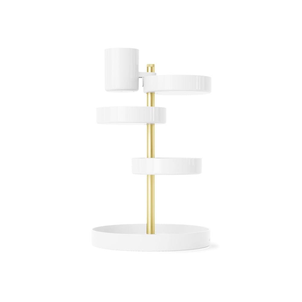 Umbra Pirouette Cosmetics Organiser - White & Brass