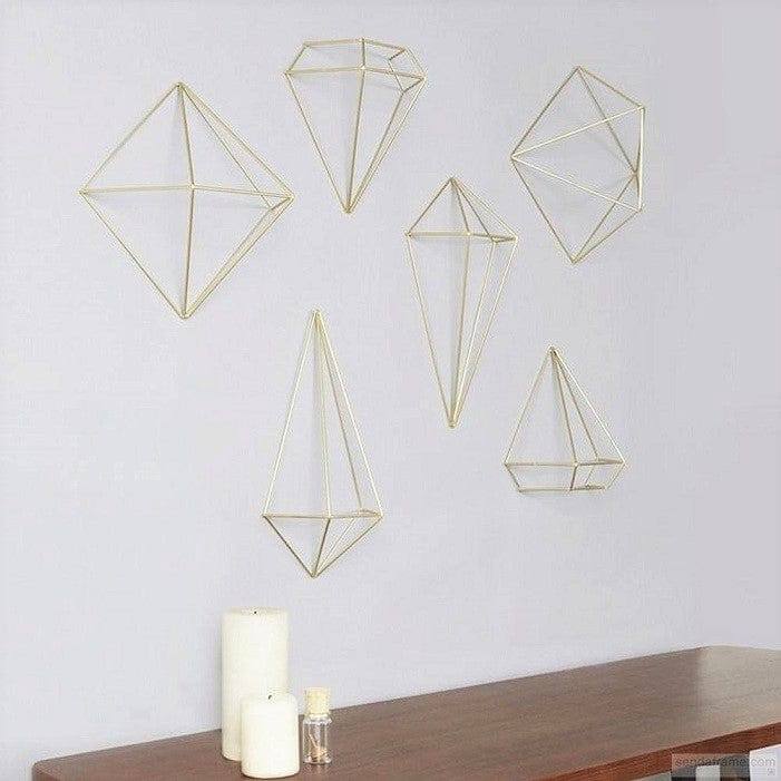 Umbra Prisma Wall Decor, Set of 6 - Brass