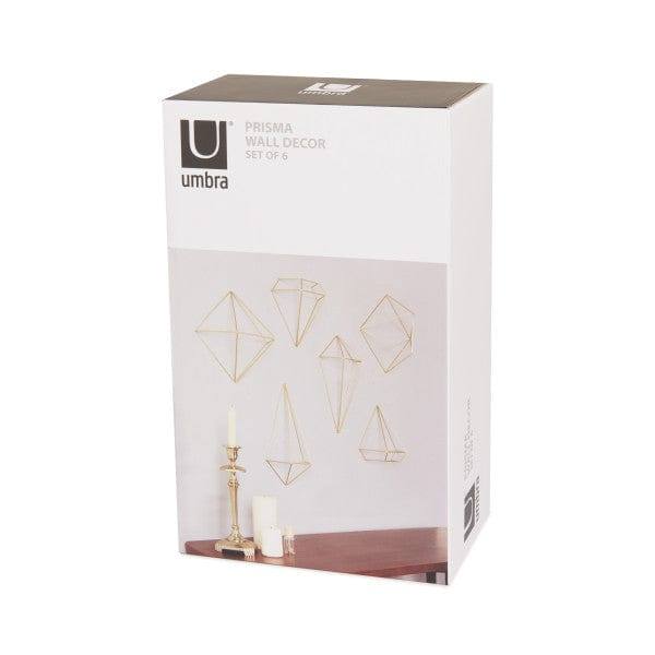 Umbra Prisma Wall Decor, Set of 6 - Brass