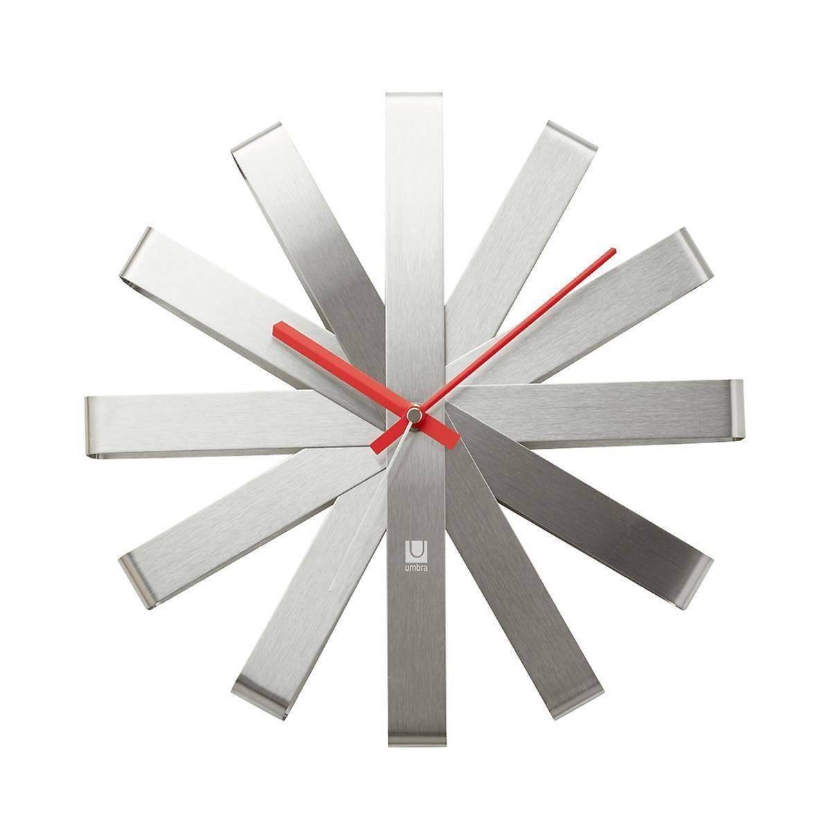 Umbra Ribbon Wall Clock 30cm - Steel