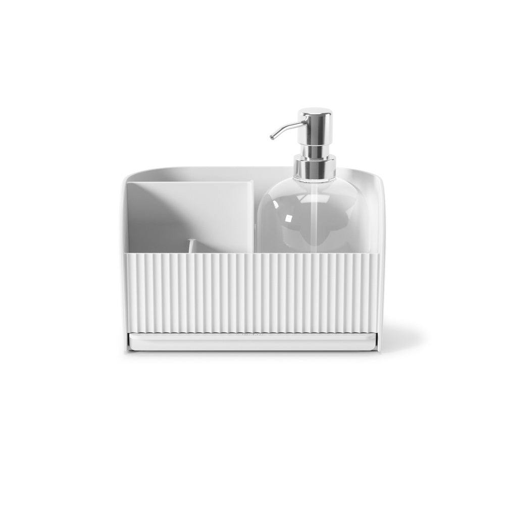 Umbra Sling Sink Caddy with Soap Pump - White