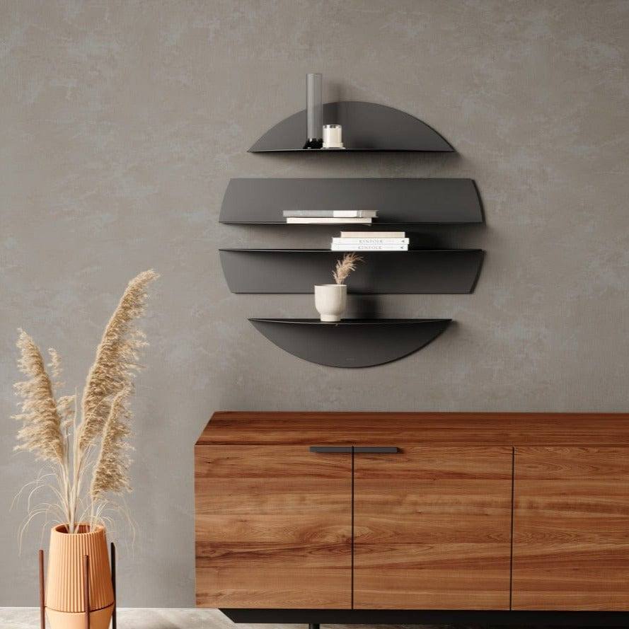 Umbra Solis Metal Floating Wall Shelves - Black