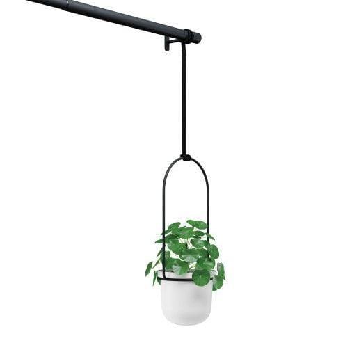 Umbra Triflora Hanging Planter, Set of 3 - White Black