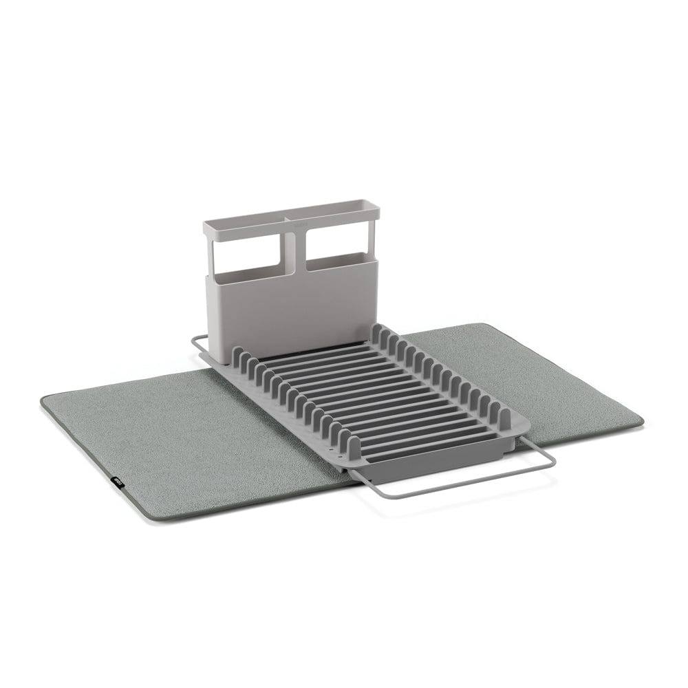 Umbra UDry Over The Sink Dish Rack With Dry Mat - Charcoal