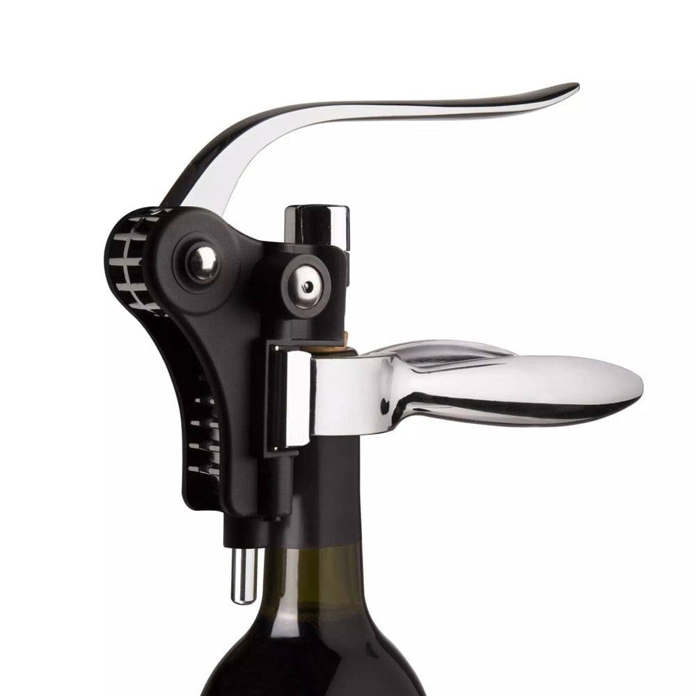 Vacu Vin Horizontal Lever Corkscrew - Black