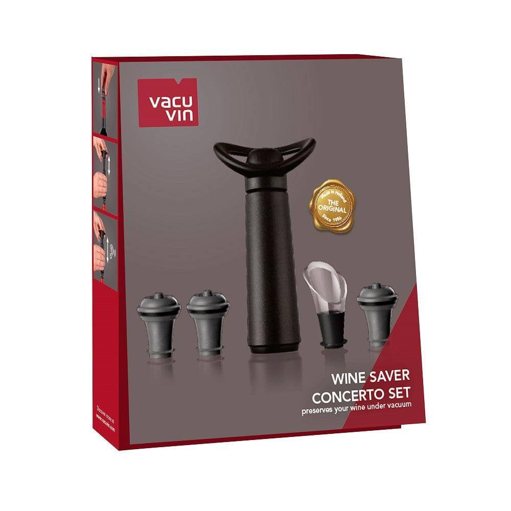 Vacu Vin Vacuum Wine Saver Concerto Set - Black