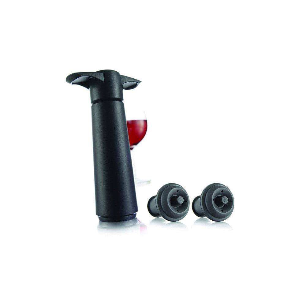 Vacu Vin Wine Saver with 2 Stoppers - Black