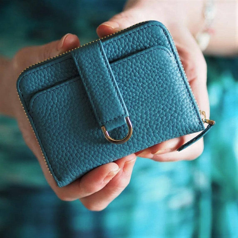 vaultskin london belgravia zip wallet turquoise