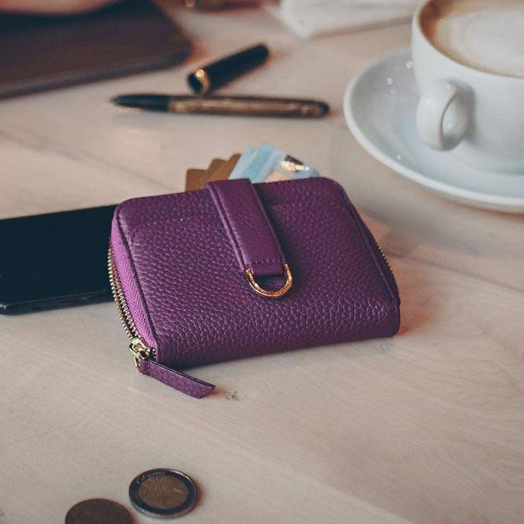 Vaultskin London Belgravia Zip Wallet - Violet