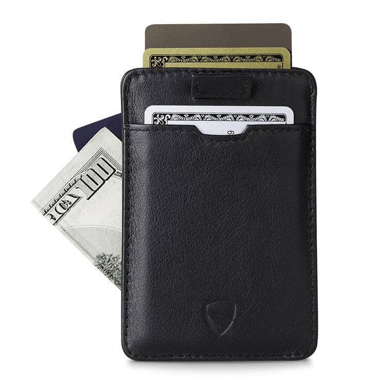 Vaultskin MAYFAIR Minimalist Leather Zipper Wallet. Slim RFID