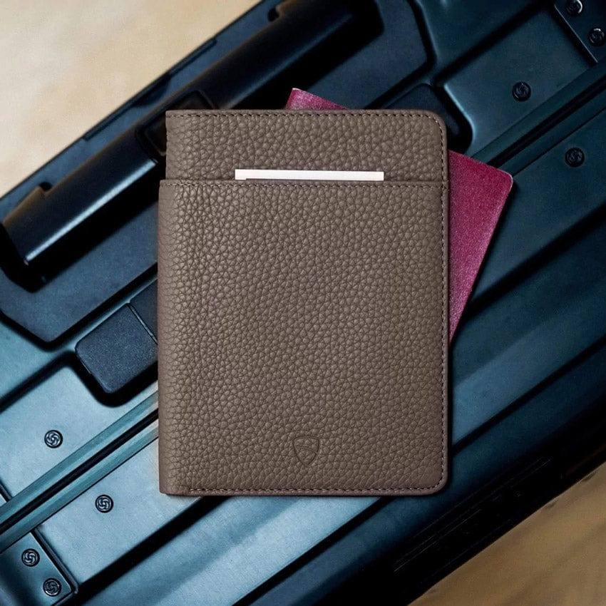 Vaultskin London Kensington Passport Wallet - Matt Brown RFID