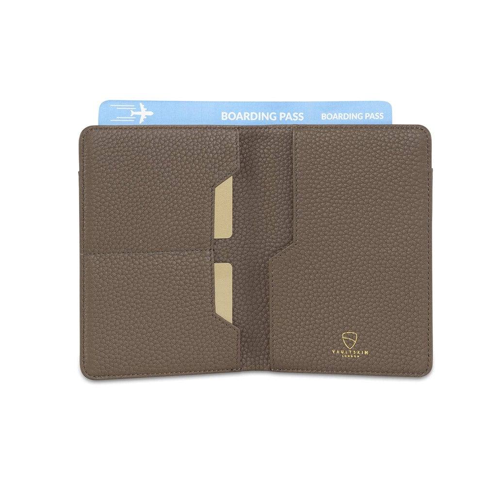 Vaultskin London Kensington Passport Wallet - Matt Brown RFID