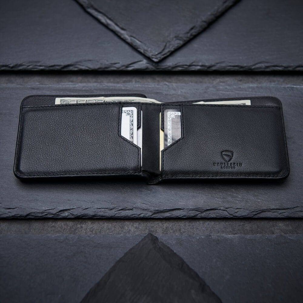 Vaultskin London Manhattan Bifold Wallet - Black RFID