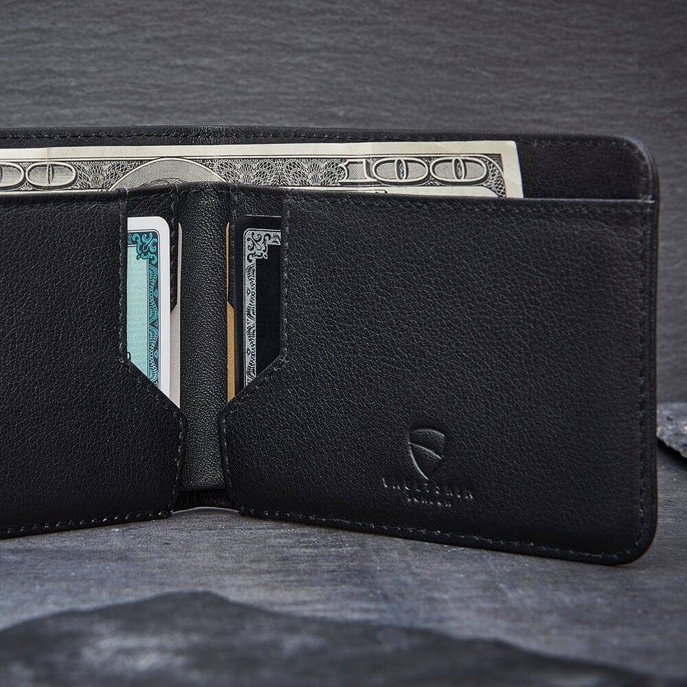 Vaultskin London Manhattan Bifold Wallet - Black RFID