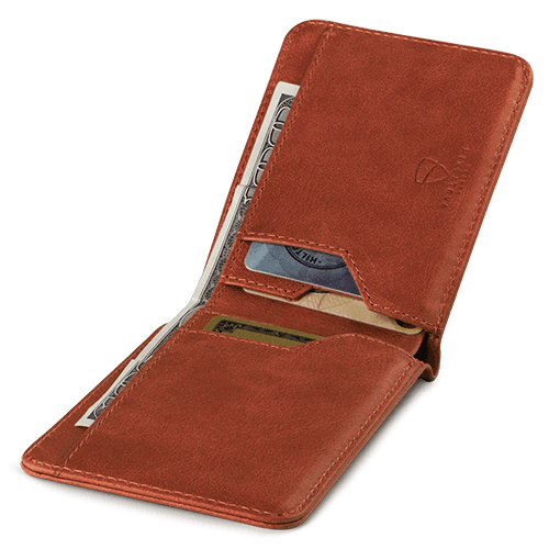 Vaultskin London Manhattan Bifold Wallet - Cognac RFID