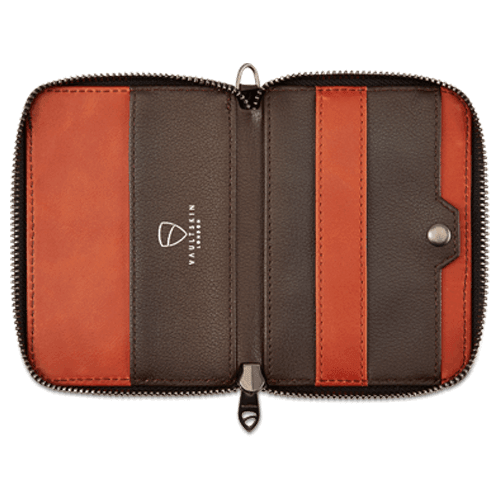 Vaultskin London Notting Hill Zip Wallet - Brown RFID