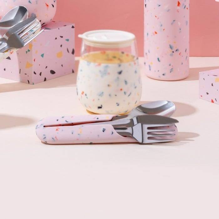 Terrazzo Cream Porter Utensil Set