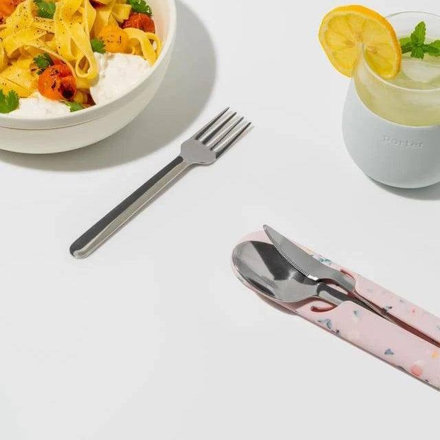 W&P Design Porter Travel Cutlery Set - Terrazzo Blush